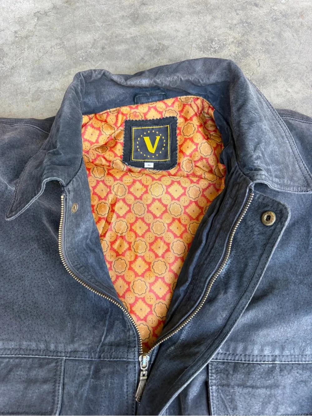 Vintage 90s Moda Italiana Genuine Suede Bomber Jacket Mens XL